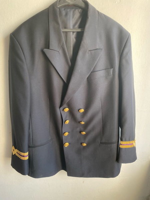 navy uniform chest 48, armpit - armpit 56, length 74, sleeves 58 inches