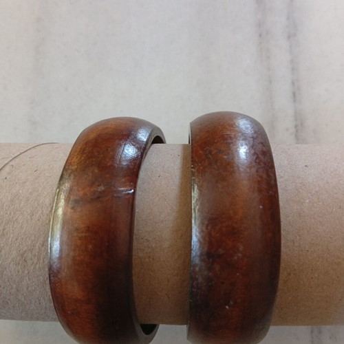 Boho jewelry set like new, brown beads and wood