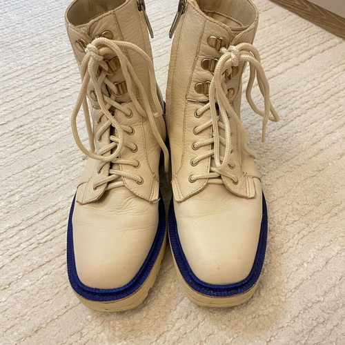 Μποτάκια Sam Edelman μεταχειρισμένα, γνήσιο δέρμα, μέγεθος 36,5-37, κρεμ