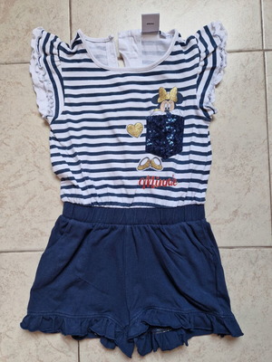 Disney Minnie Mouse Overall 104cm like new, white and blue