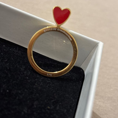 Moschino Cheap and Chic set of 4 playing card symbol rings like new