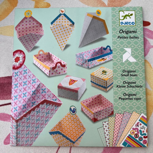 Djeco Origami paper sets used, colorful sheets for crafts