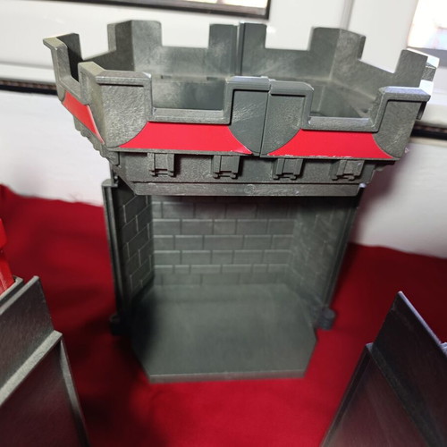 Playmobil 4440 Portable Knight Castle used with minor wear and missing parts