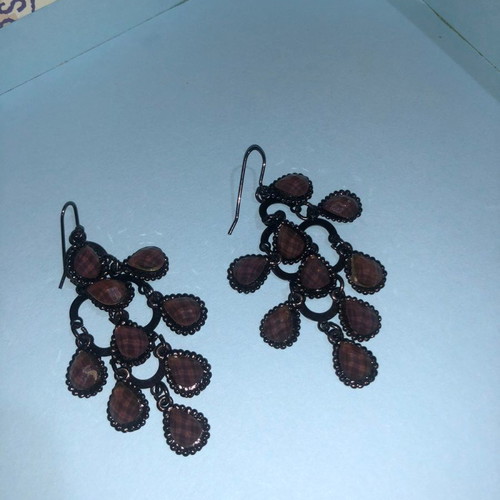 Vintage purple dangle earrings new, unworn