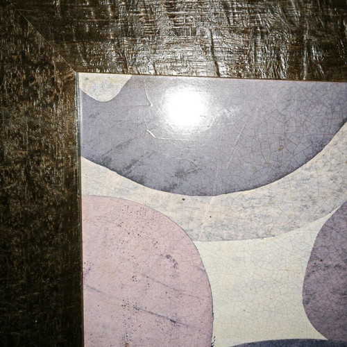 Leather painting like new 63x63 cm