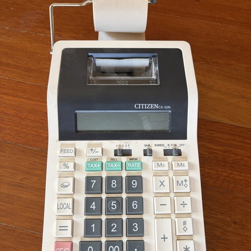 Citizen CX-32N Printing Calculator like new, 12-digit display, VAT functions