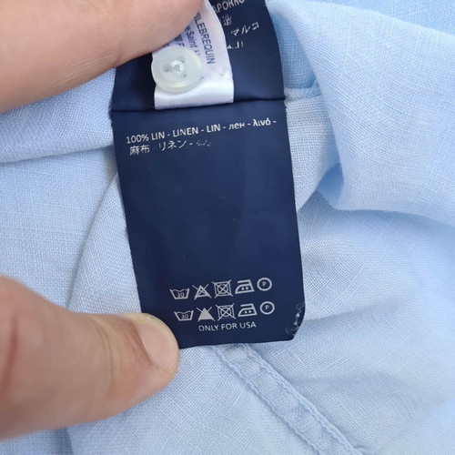 Vilebrequin men's shirt 100% linen size M, blue