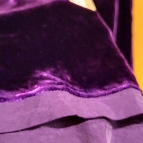 Laura Ashley purple skirt UK 14, viscose and silk