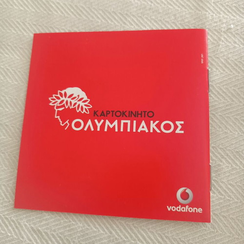 Olympiakos prepaid mobile card pack like new, Vodafone