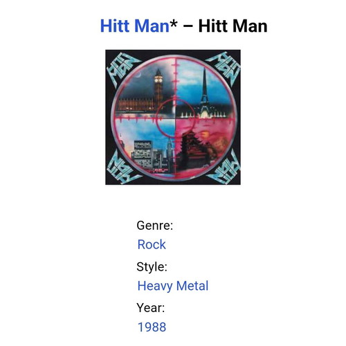 Hittman Hittman LP used metal original 1989 release