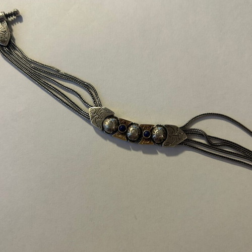 Silver and gold bracelet like new 925 and 22k