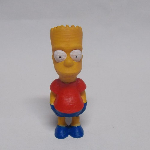 The Simpsons Bart figure like new, 3D printed and hand-painted
