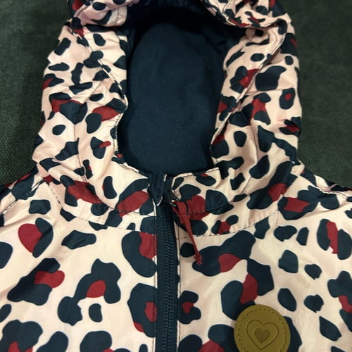 Waterproof snow jacket 86/92 cm like new, pink with pattern