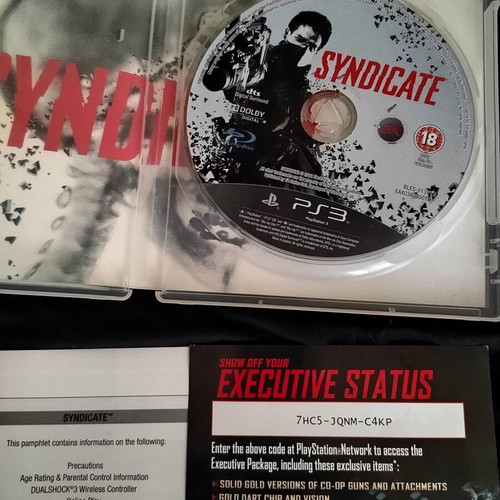 Syndicate PS3 game used, Executive Status Edition