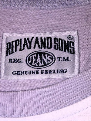 Replay Men's Long Sleeve Shirt Large Like New, White-Grey