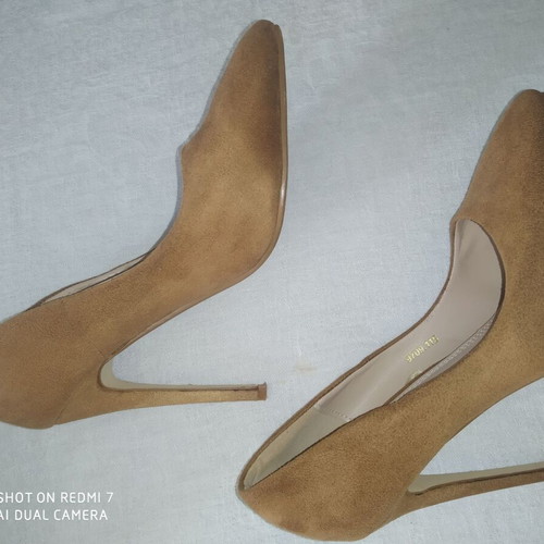 Pink Woman Pumps Size 38 like new, brown, 11 cm heel