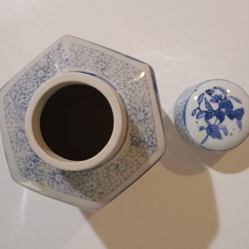 Japanese porcelain vase used, decorative and for storage