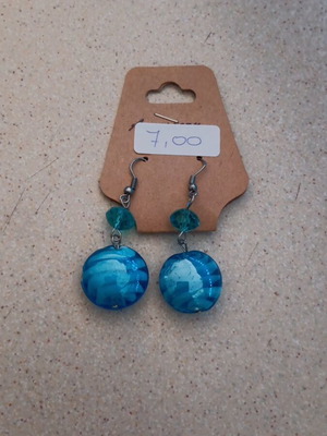 Handmade earrings new, blue