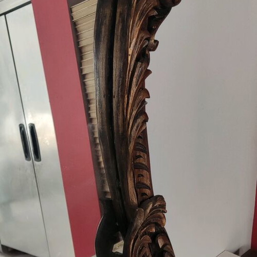 Very old carved wooden mirror like new