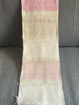 Sarah Lawrence Linen Scarf new, multicolored