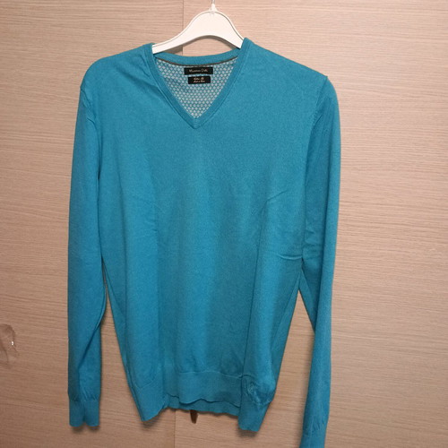 Massimo Dutti men's V-neck turquoise blouse like new size M