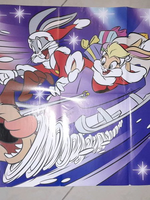 Плакат Bugs Bunny Looney Tunes с календар, като нов, голям размер