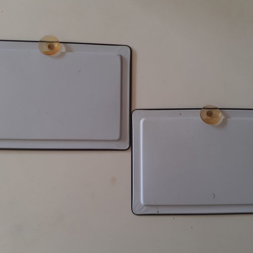 Decorative signs like new, set of 2, 17x11.5 cm