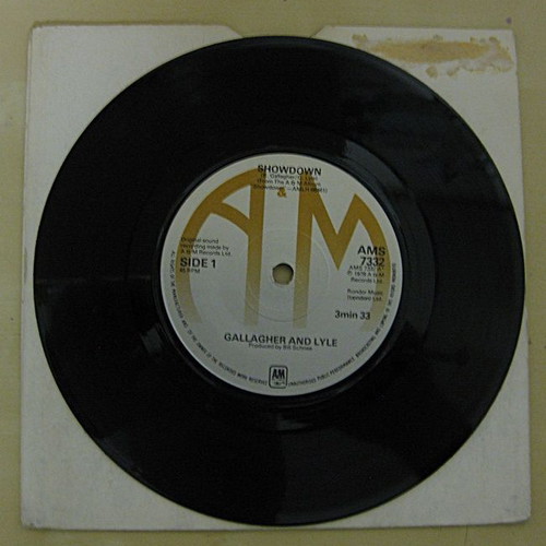Gallagher And Lyle Showdown 7" record used, rock