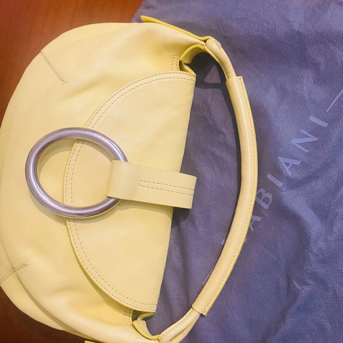 Andrea Mabiani leather bag like new, lemon color, croissant shape