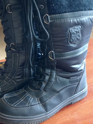 Esmara black waterproof boots size 40 used with fleece lining