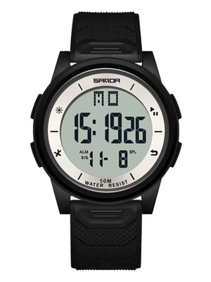 SANDA digital watch with Miyota mechanism, 42mm, waterproof