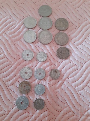 Greek coins drachmas and lepta collection