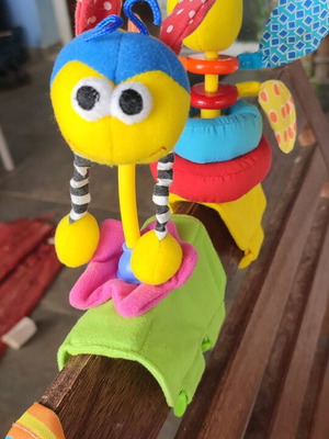 Toys for baby carriage or crib used, set of 3 pieces