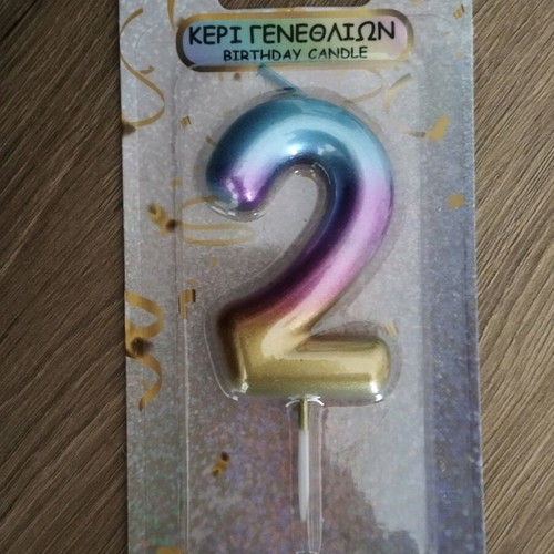 Birthday candle new, number 2
