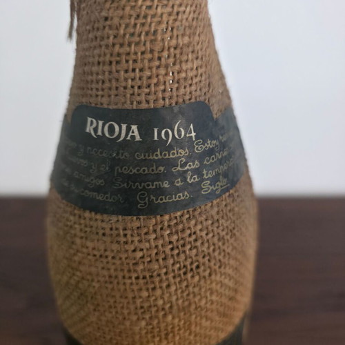 Rioja Siglo Cosecha 1964 collectible wine bottle, Bodegas del Romeral