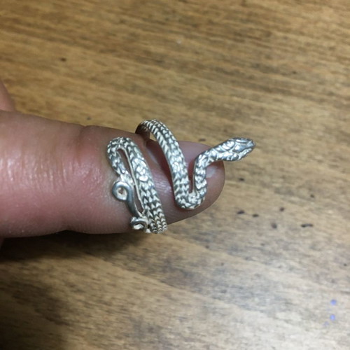 Silver snake ring