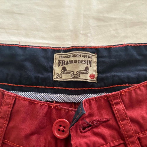 Frankie Denim men's pants, red, slim fit