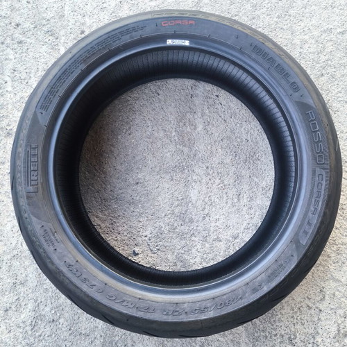 Pirelli Diablo Rosso Corsa II 180/55 ZR17 (73W) tire used in excellent condition