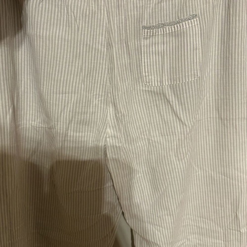 Pajama pants like new, white with stripes