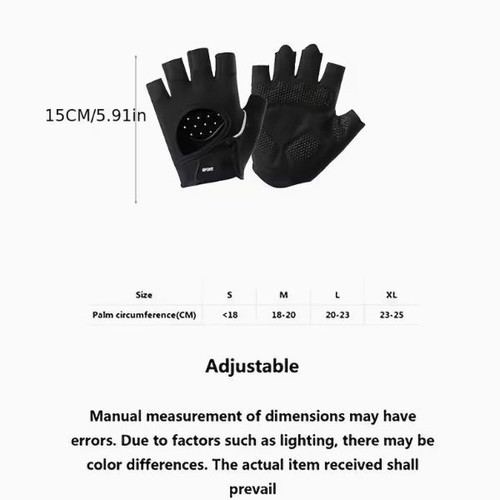 Push-up handles and fitness gloves, size L