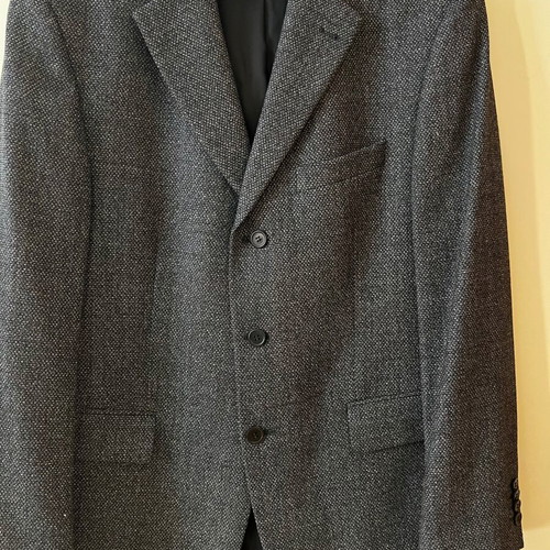 Féraud jacket new, 100% wool, size L, black and grey