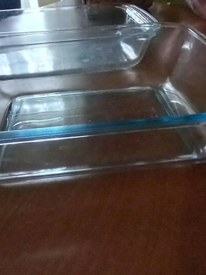 Pyrex set of two new with sky blue shade Marinex