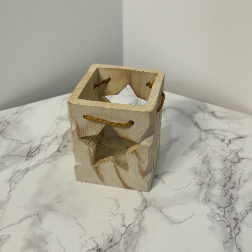 Wooden Christmas candlestick used