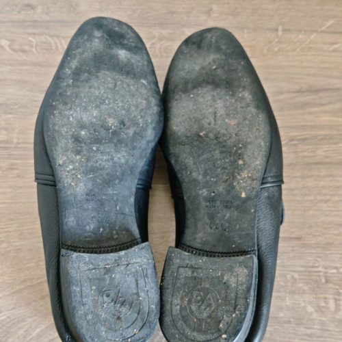Emporio Armani leather loafers used, size 44.5, black