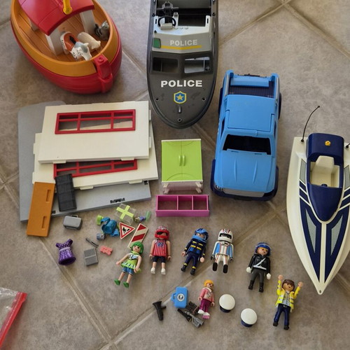 Playmobil assorted toys with vehicles