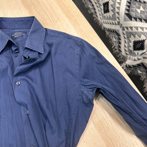 Zara Man dress shirts used, set of 2 white and blue size M