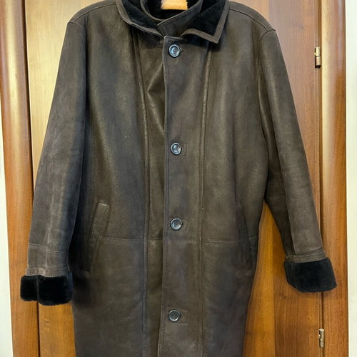 New leather sheepskin half coat XL Men's