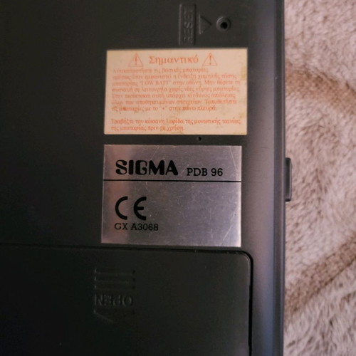 Sigma electronic organizer PDB 96 used with calendar and database