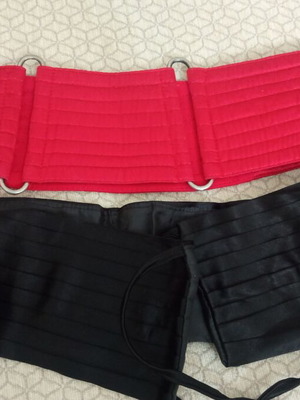 Set of 2 women's fabric belts new