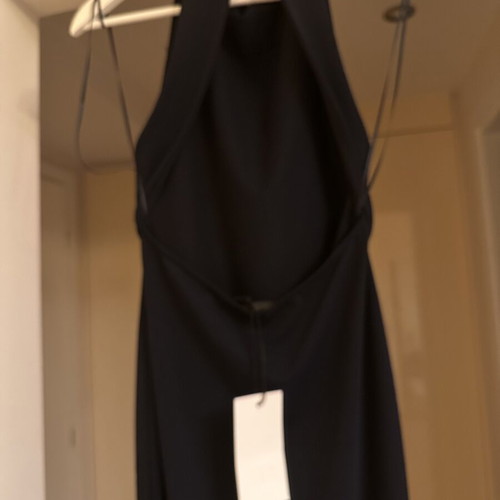 Zara Elegant Halter Maxi Dress, navy blue, size S